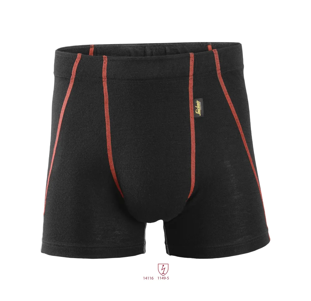 Snickers Workwear 9464 ProtecWork Boxerkalsong svart, flamskydd XS