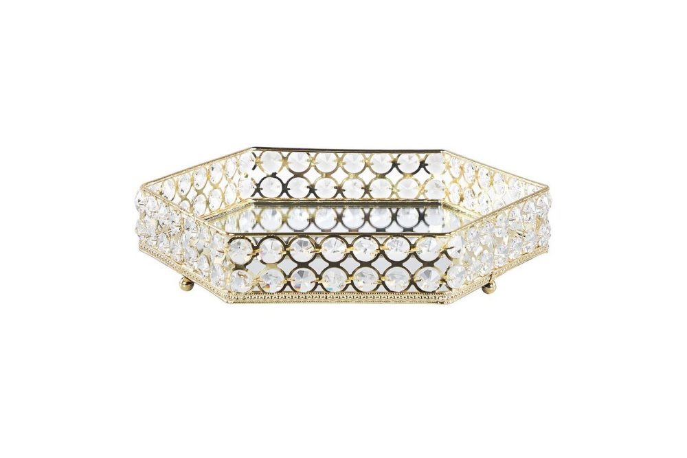 Bricka Vatan Guld, 28x25x6 cm