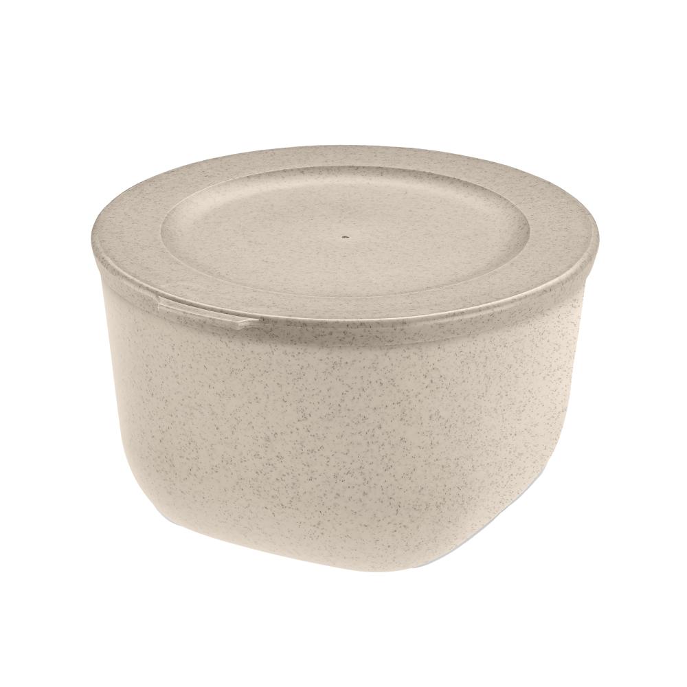 Connect skål med lock 1 L biocirkulär termoplast, Nature desert sand