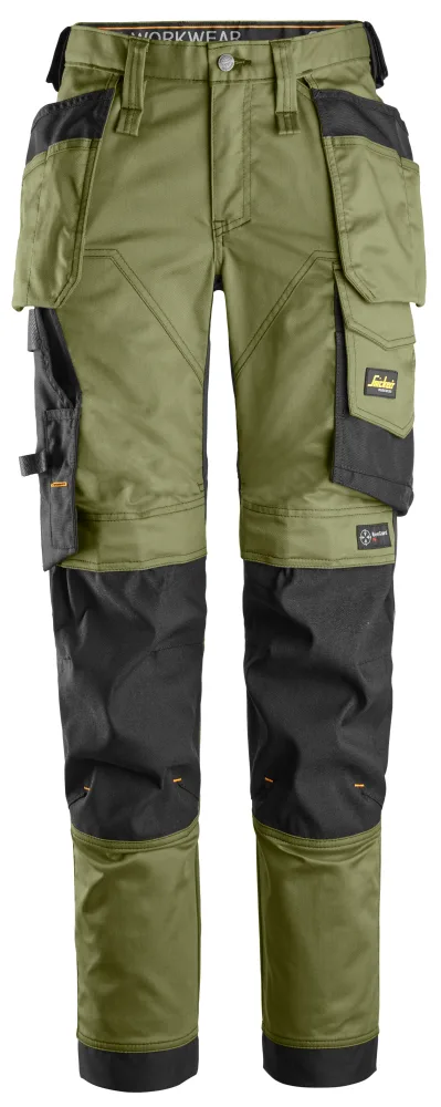 Snickers Workwear 6247-3104 Arbetsbyxa khakigrön/svart 50