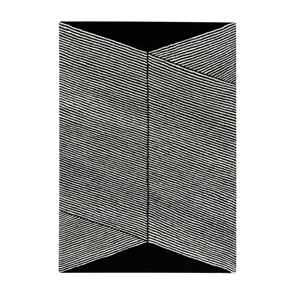 Rectangles ullmatta svart, 170x240 cm