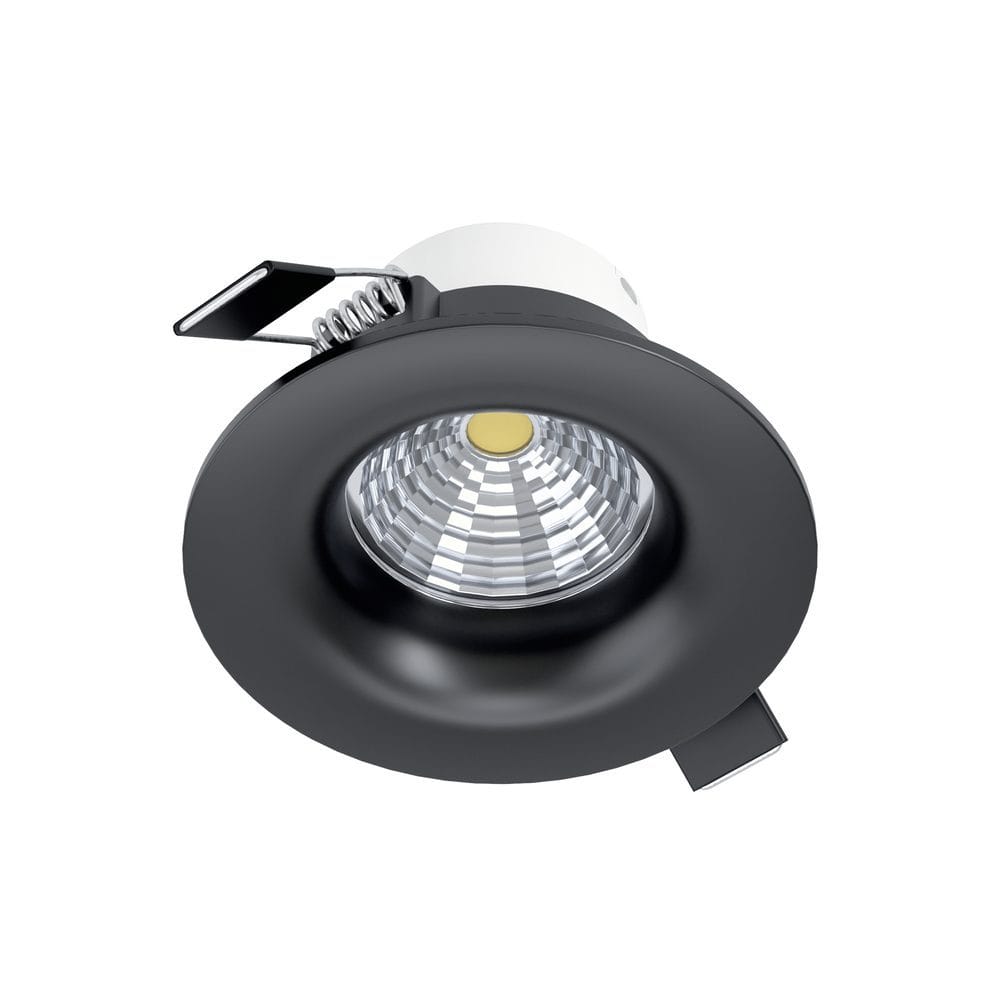Infälld Lampa Saliceto Stel Svart 4000K
