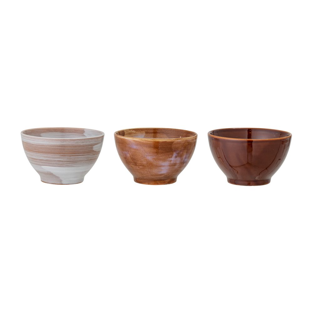 Lotus skål Ø13,5 cm 3 delar, Brun