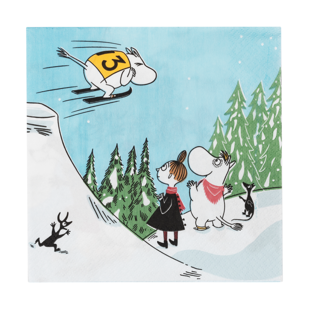 Mumin pappersservett 33x33 cm, Backhoppning