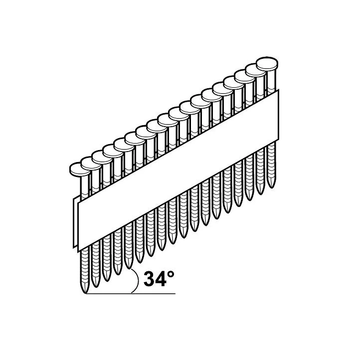 ESSVE M-Fusion Maskinspik 34° D-huvud, 1240-pack 3,1x90mm