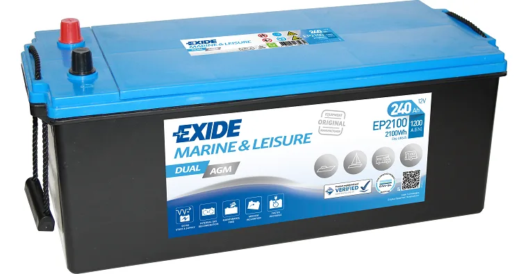 Exide Dual AGM EP1500 Fritidsbatteri 12 V 180 Ah - Bild 2