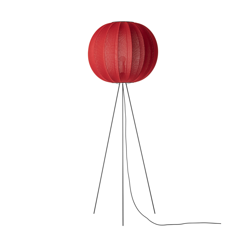 Knit-Wit 60 Round High golvlampa, Maple red