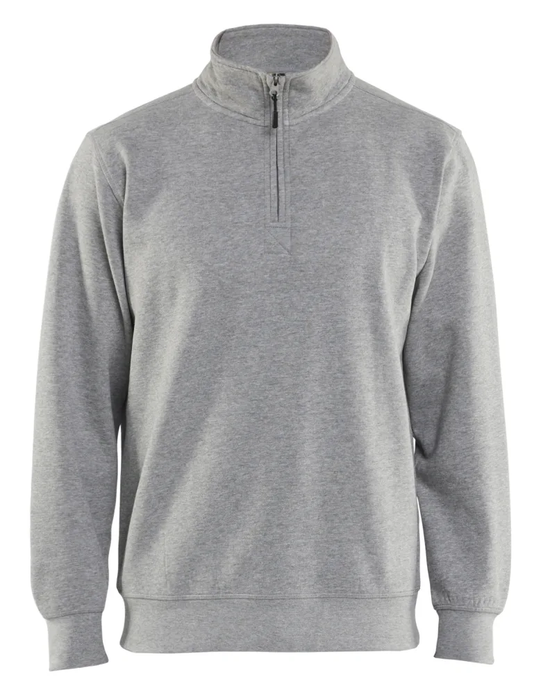 Blåkläder 336511579000XXL Tröja gråmelerad, halvzip XXL