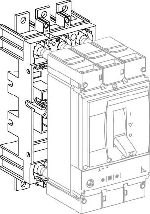 Schneider Electric LV432517 Plugin-sockel för NSX400-630, 4 pol