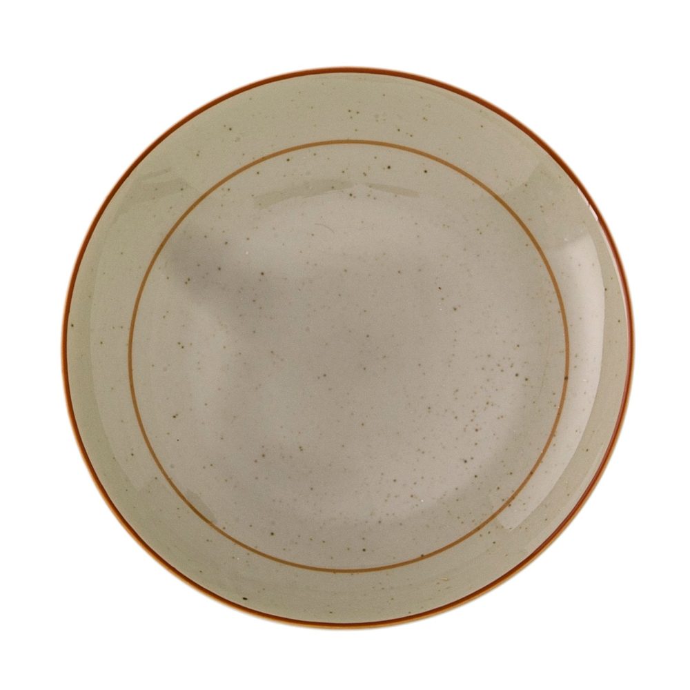 Rustikk djup tallrik grön, 13 cm