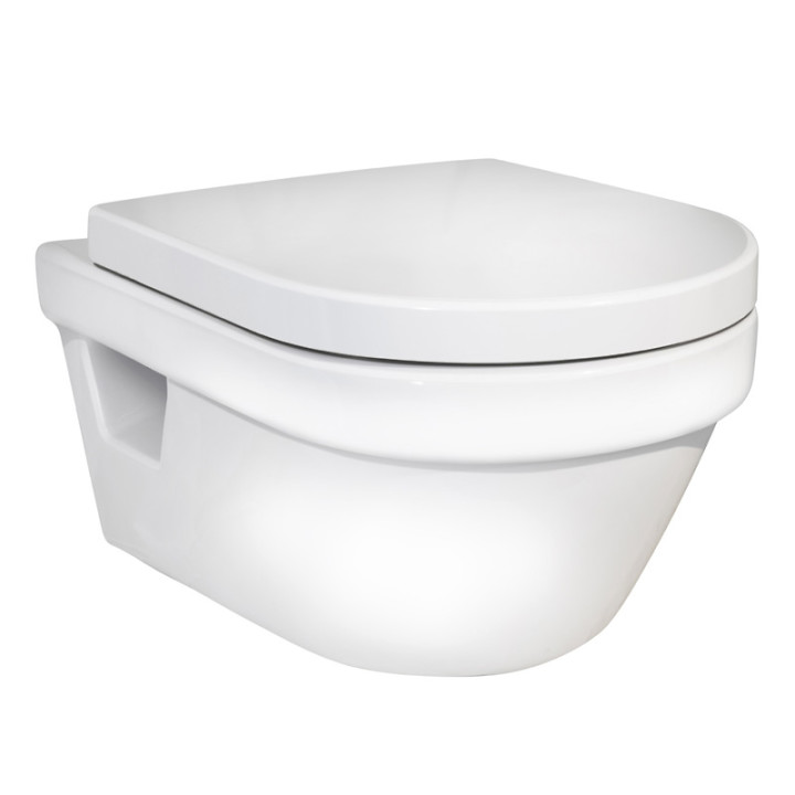 Gustavsberg Toalettskål 5G84 Hygienic Flush Vägghängd inkl SC/QR Hårdsits
