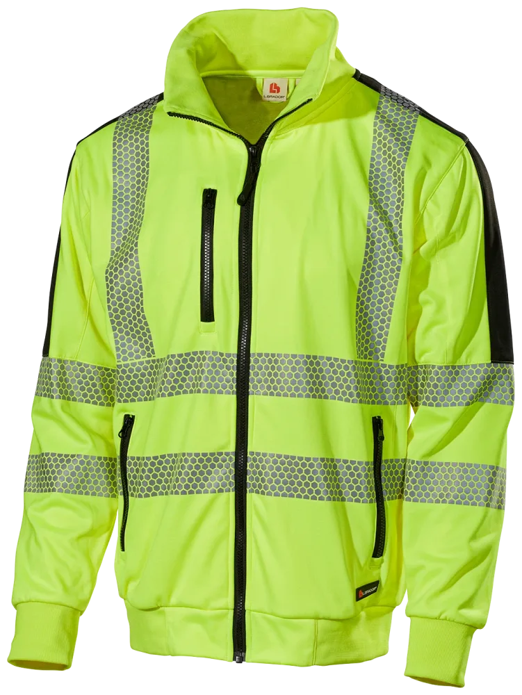 L.Brador 6122P Varseltröja svart/hi-vis gul, klass 3 L