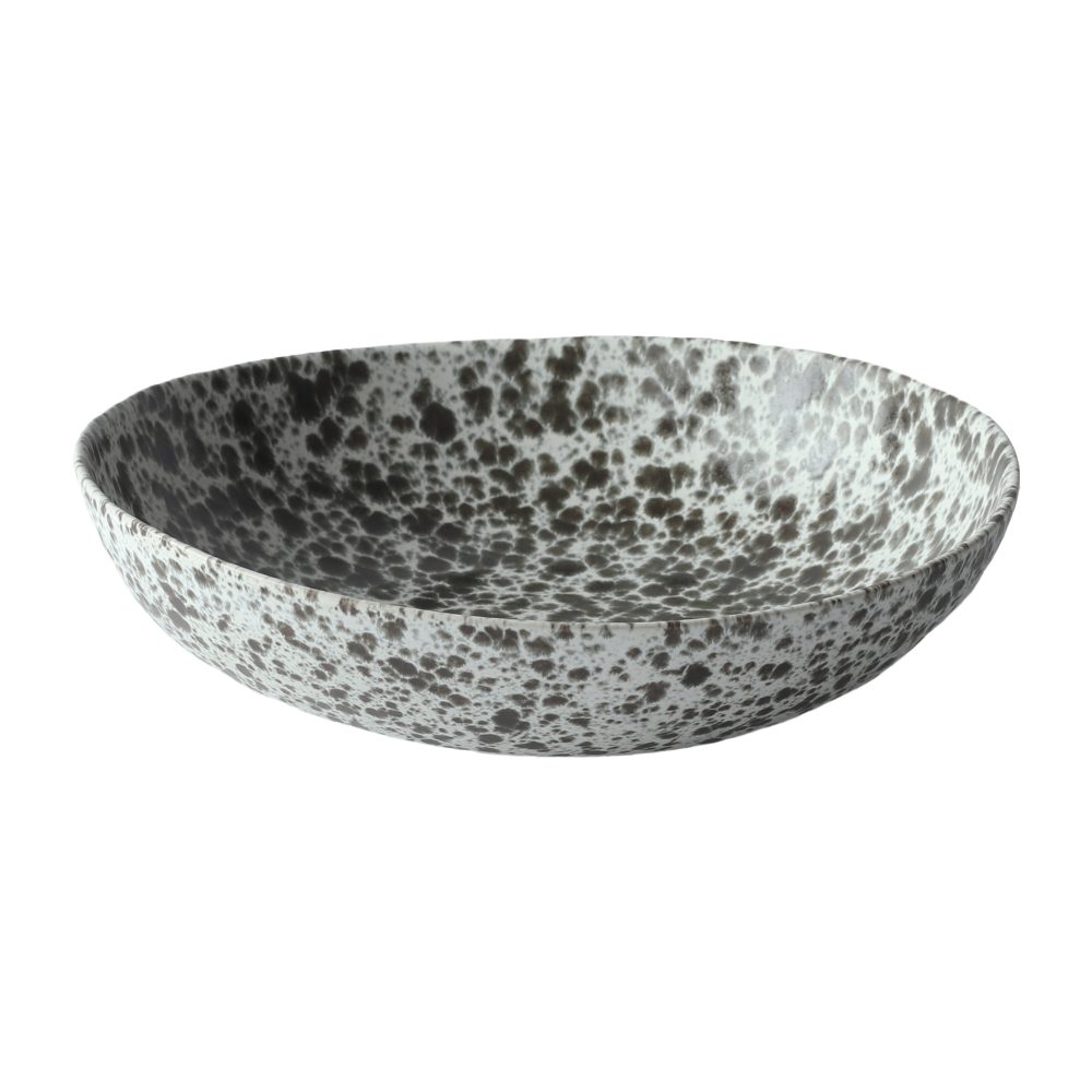 Rivoli salladsskål medium Ø30 cm, Green splatter