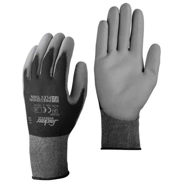 Snickers Workwear 9389 Precision Flex Light Handske svart/stengrå 11