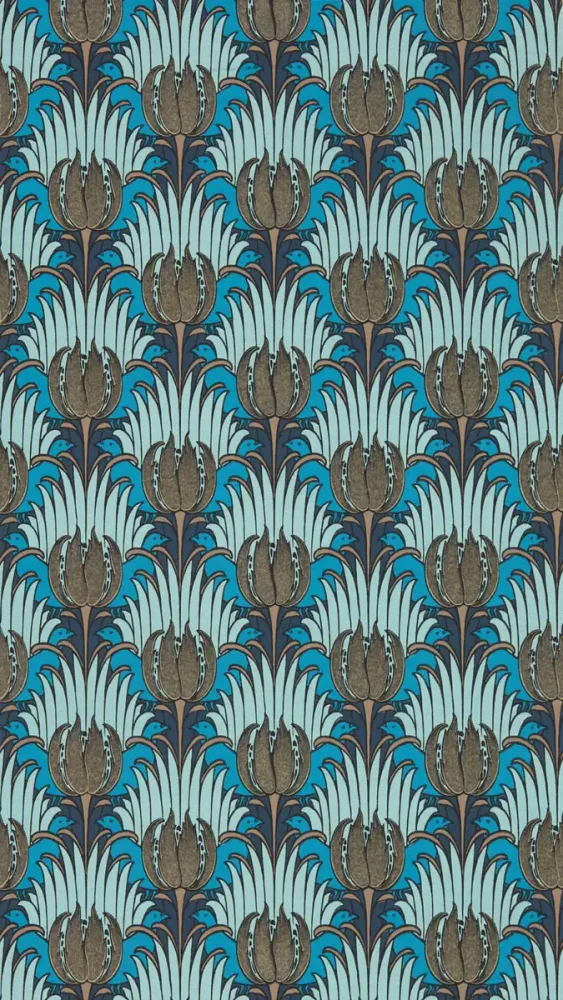 Morris & Co - Tulip & Bird Opal & Seafo Bedford Park Wallpapers