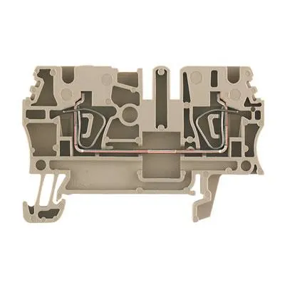 Weidmüller ZDU 2.5 Genomgångsradplint beige, 0.5-4 mm², 24 A Längd: 59.5 mm