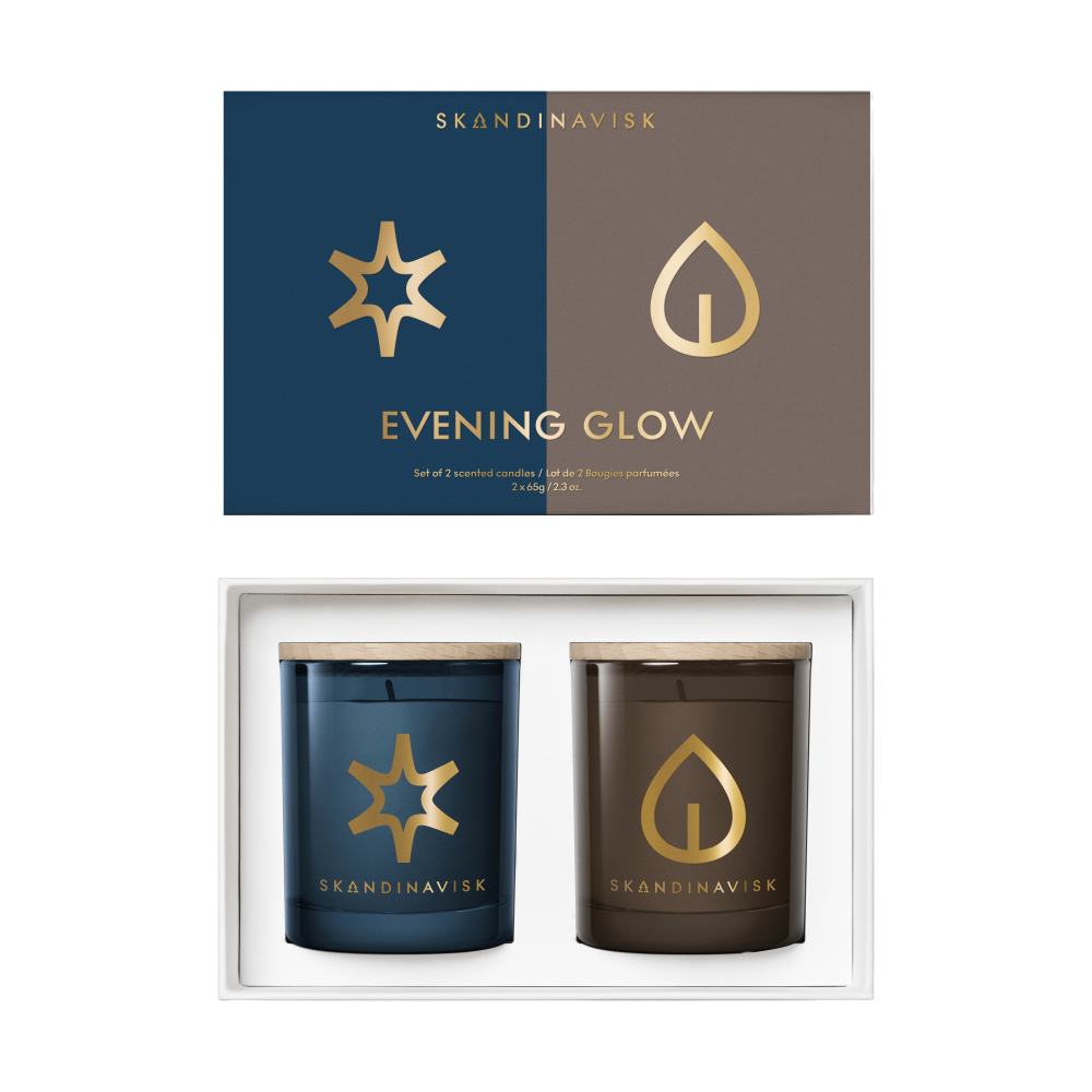 Evening Glow doftljus gåvoset 2 delar, 65 g