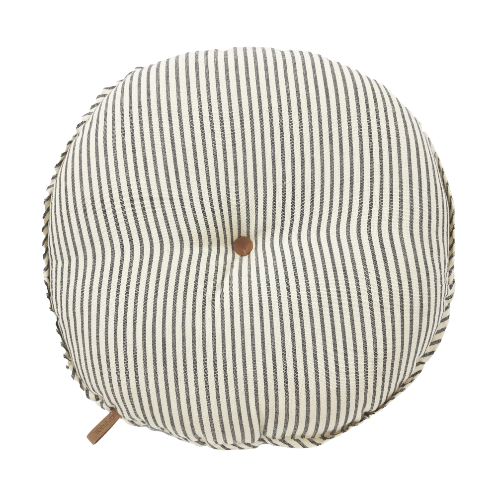 Sammie stolsdyna Ø40 cm, Svart-vit