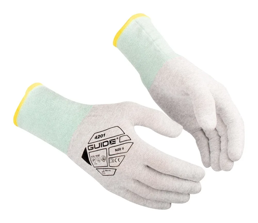 Guide Gloves 4201 Handske nylon, ESD, antistat, touch 7