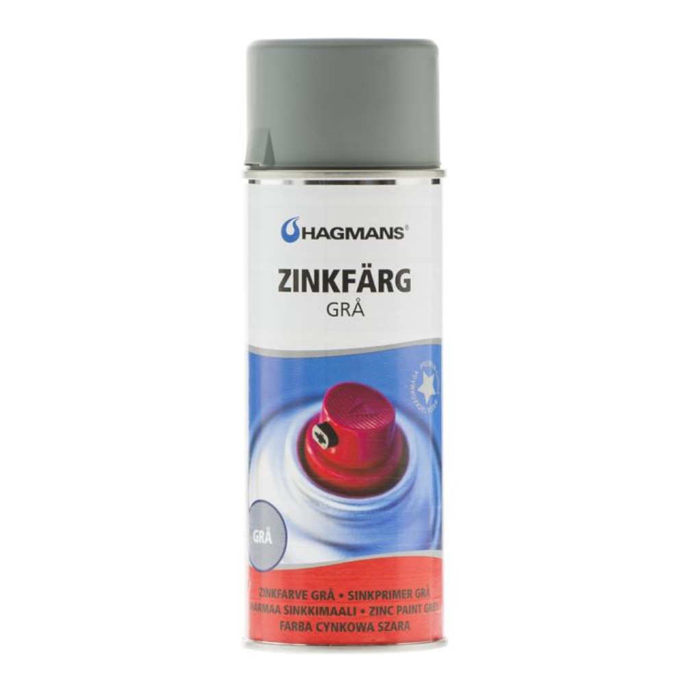 Sprayfärg Zinkfärg 0,4 Liter Grå Hagmans
