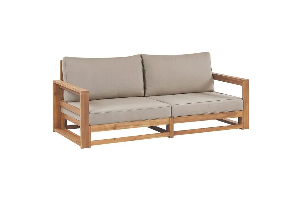 2-sitssoffa Timor Ljus trä/grått/beige, Ja