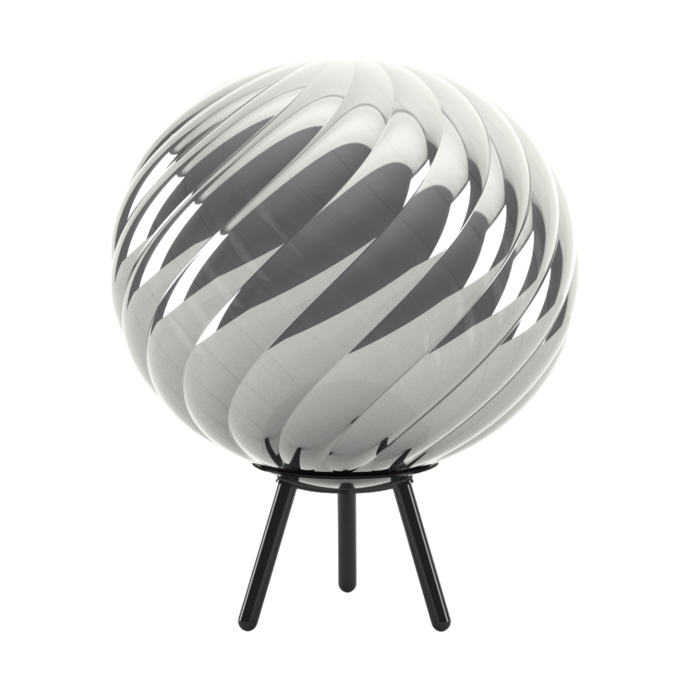 Whirl portabel golvlampa, Silver-black