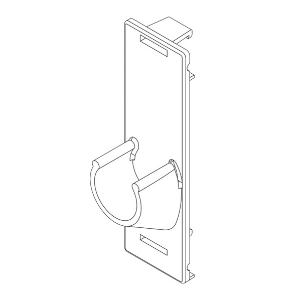 KLÄDSTÅNGSHÅLLARE STATIV/STATI ELFA 222310 VIT PLAST 2-PACK
