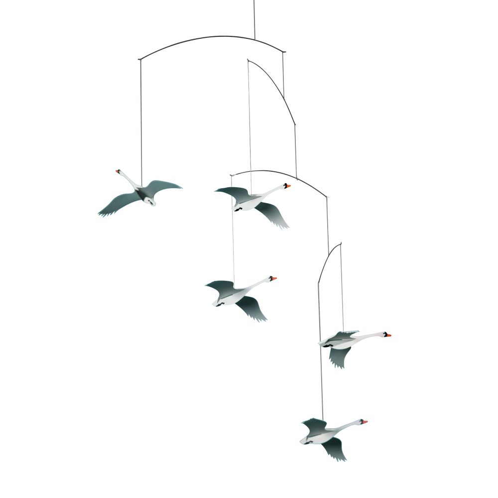 Scandinavian swans mobil, multi