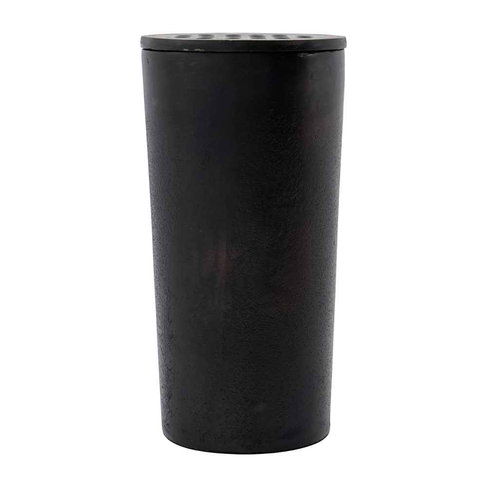 Flow vas 18 cm, Brunad mässing
