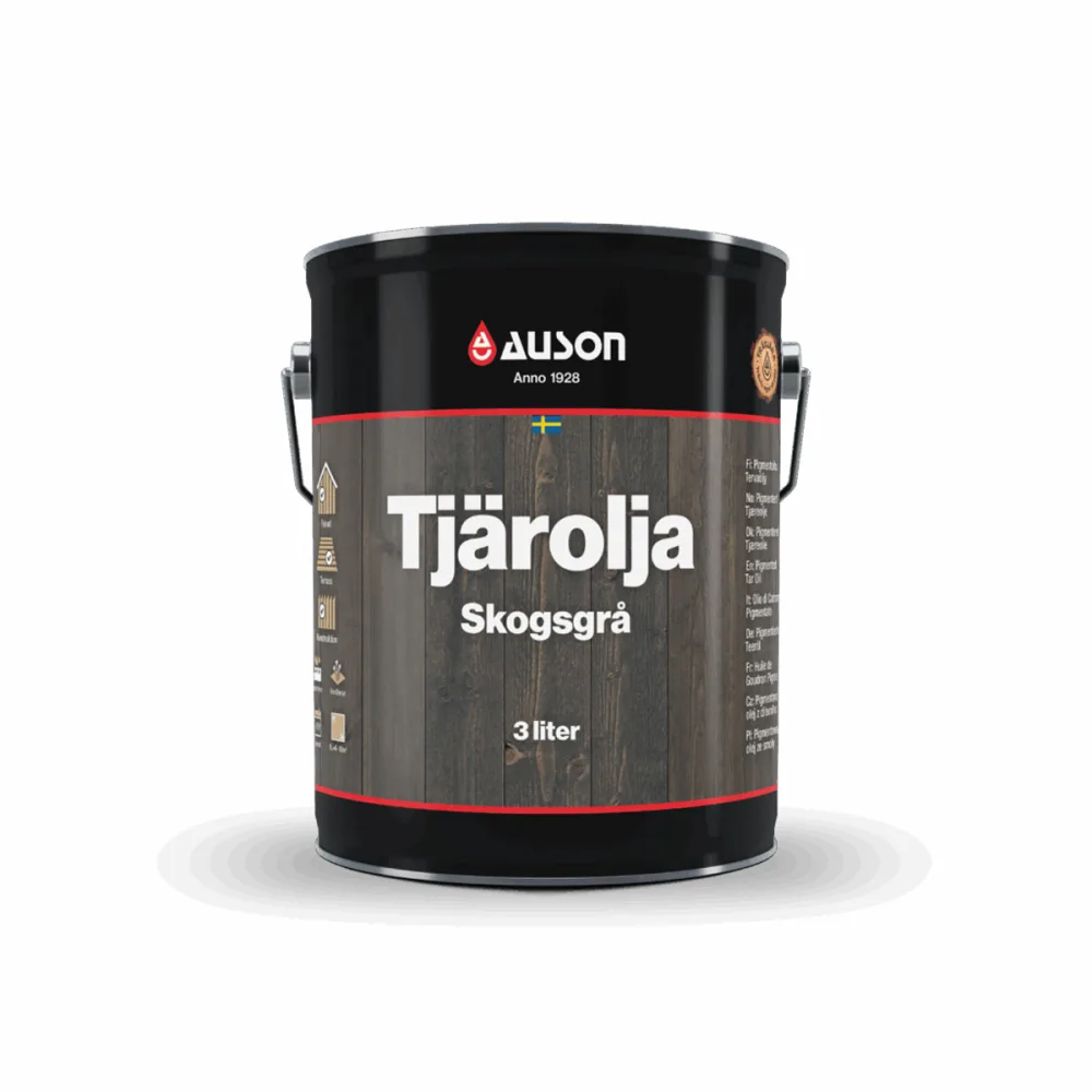 Auson Tjärolja Skogsgrå Matt 3 Liter | Köp online hos Velltra
