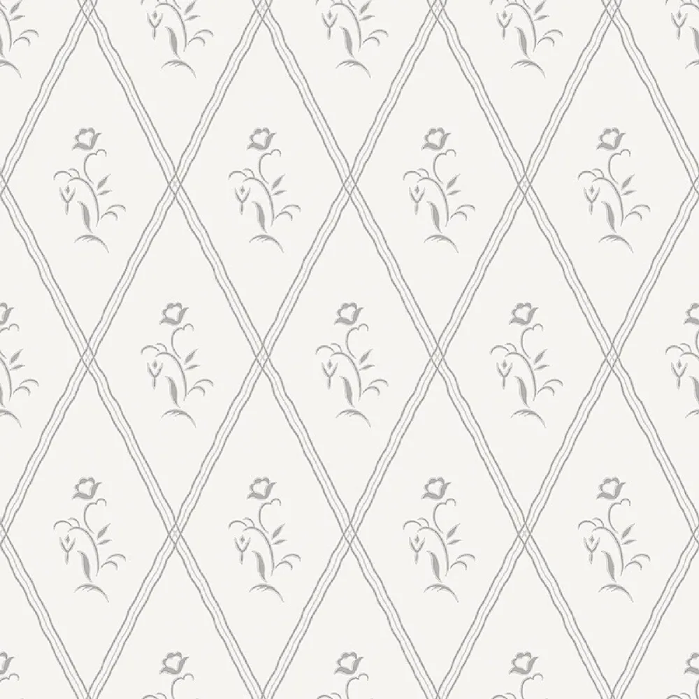 Tapet Swedish Grace Signe 5507 Vit Blommig