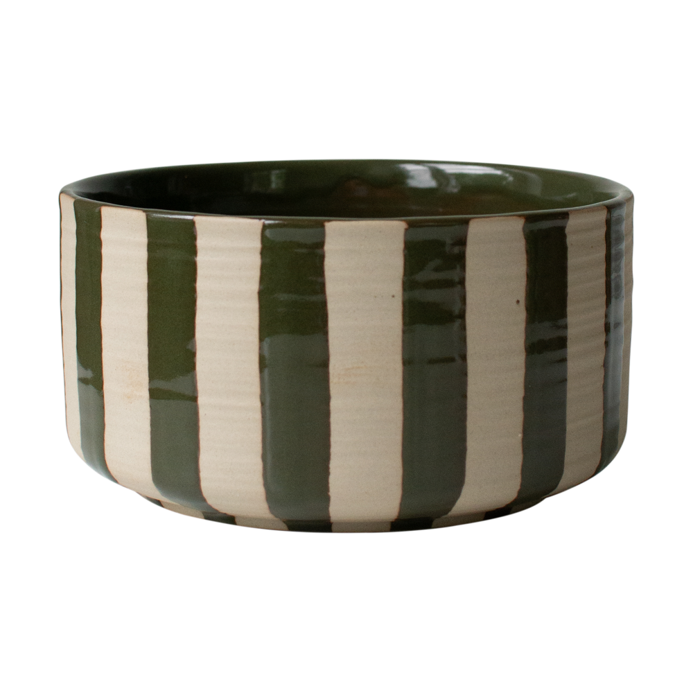 Line dekorationsskål Ø16 cm, Stripe Green