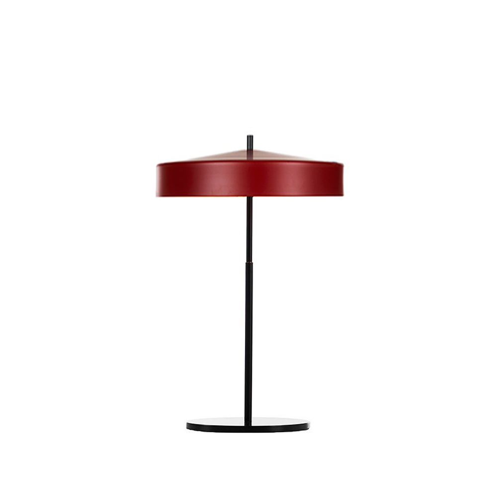 Cymbal bordslampa, röd matt, svart sladd
