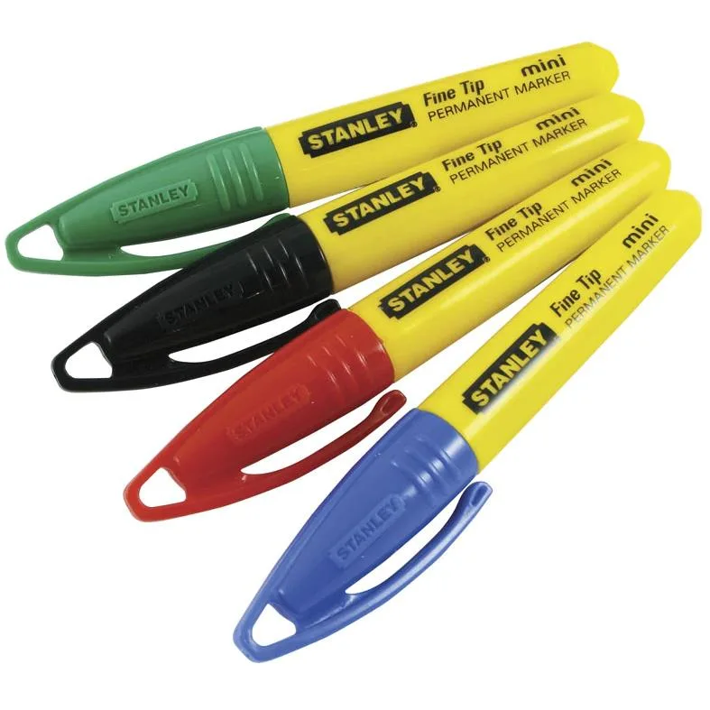 STANLEY 1-47-329 Märkpenna blandade färger, 72-pack