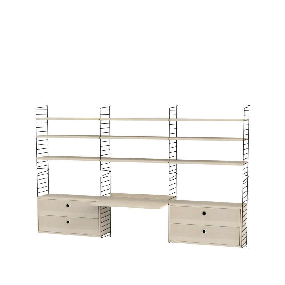 String kontor ask & svart - Kombination F
