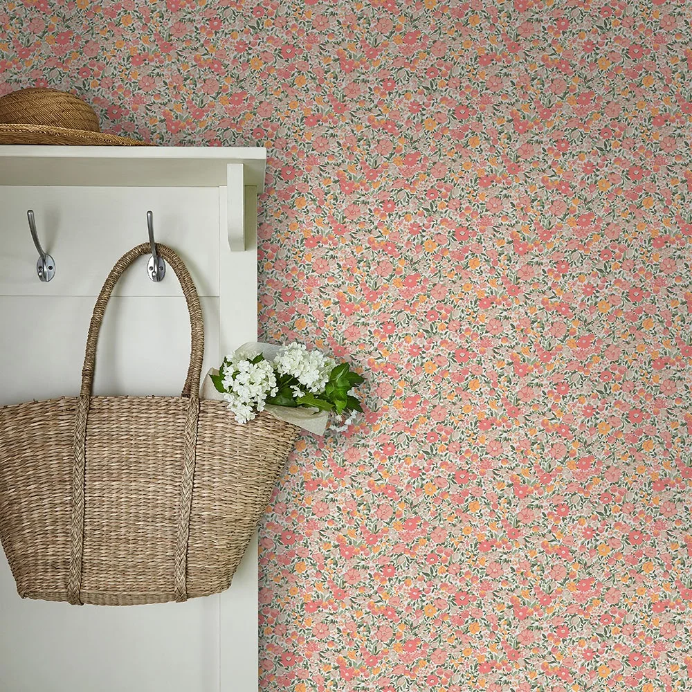 Graham & Brown Laura Ashley vol. 3 121076 Tapet Loveston Gul/grön/rosa