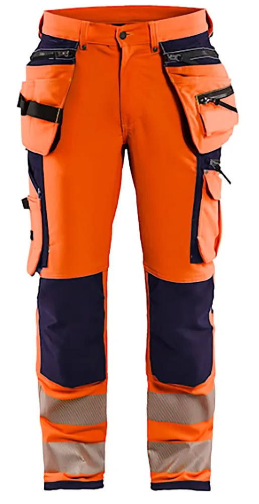 Blåkläder 199716425389D84 Arbetsbyxa varsel, orange/marinblå D84