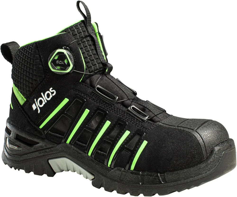 Jalas 9945 Exalter Easyroll Skyddskänga S1P, BOA, svart/lime 34