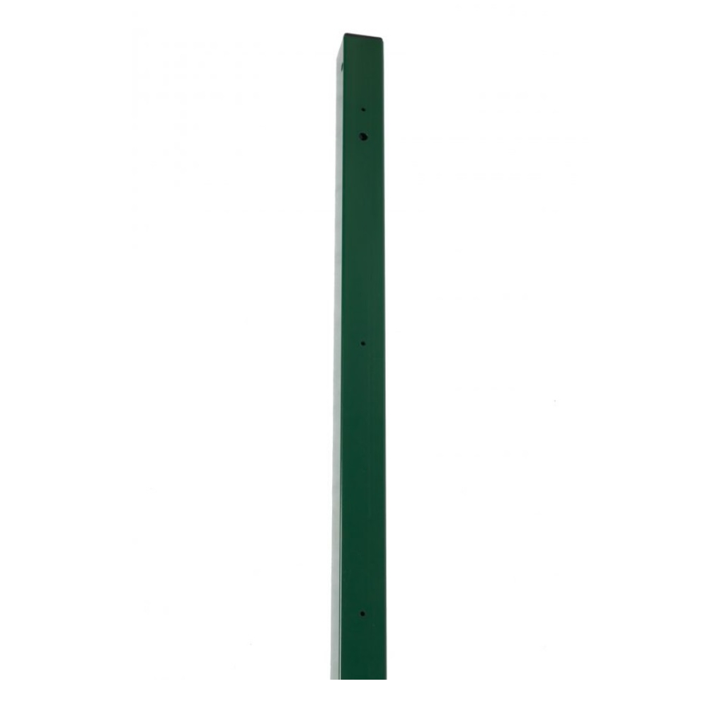 Ändstolpe 40x40x1200mm Komplett Mörkgrön Häggroth Stängsel