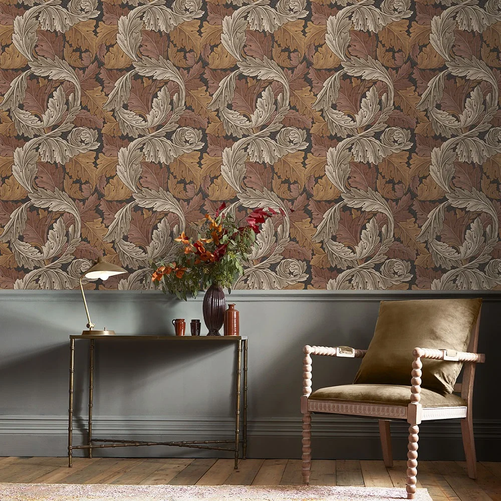 Graham & Brown William Morris At Home 124224 Tapet Acanthus Burnt Orange Röd/brun