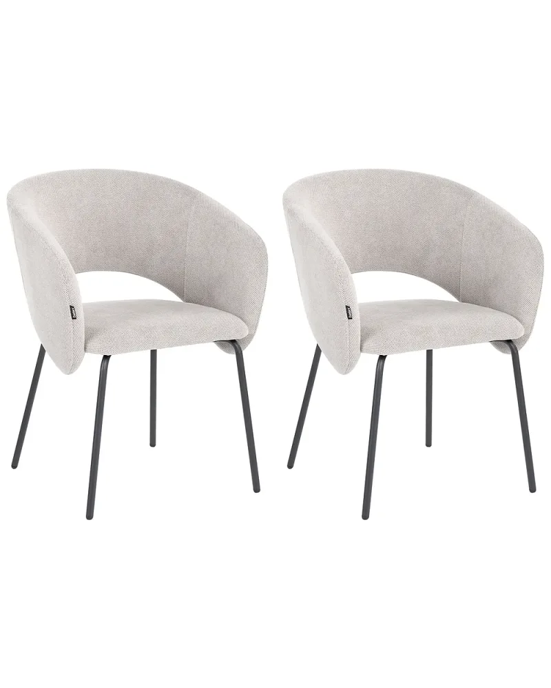 Set med 2 matstolar BLAKELY Off-White