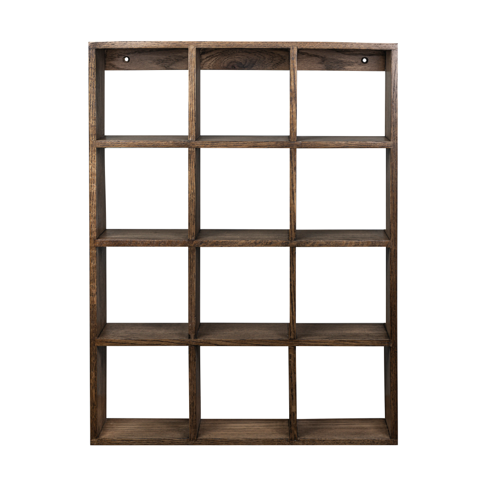 Showcase vägghylla 40x53 cm, Dark oiled oak