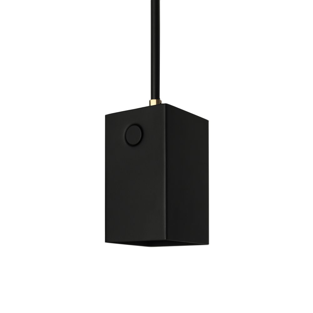 Box taklampa, matt svart
