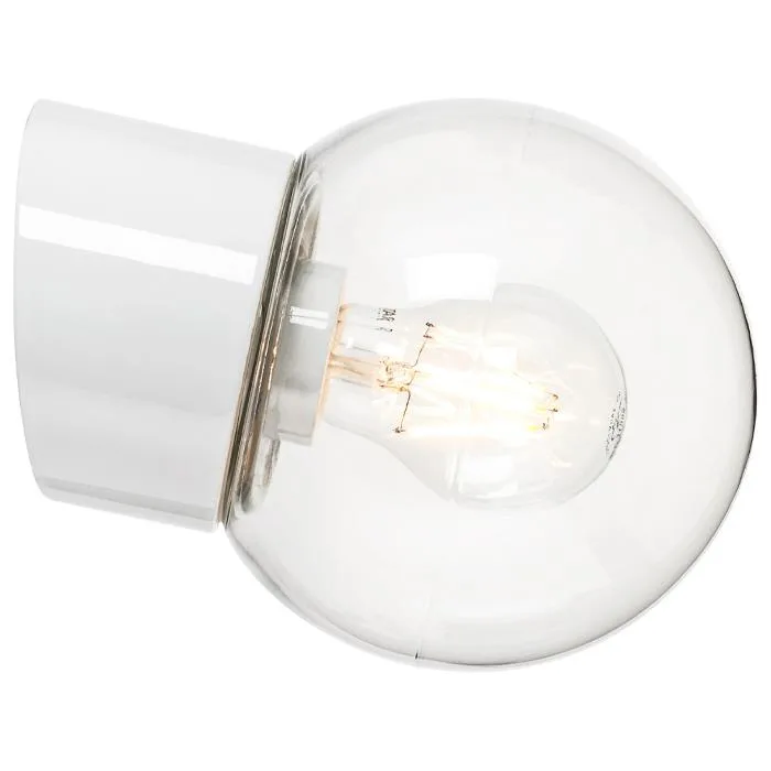 Ifö Electric 6044-510-10 Väggarmatur klar, sned, IP54 Vit