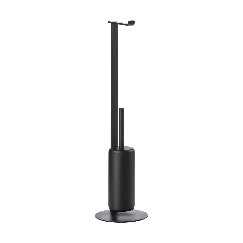 Rim toalettpappershållare med borste, Black