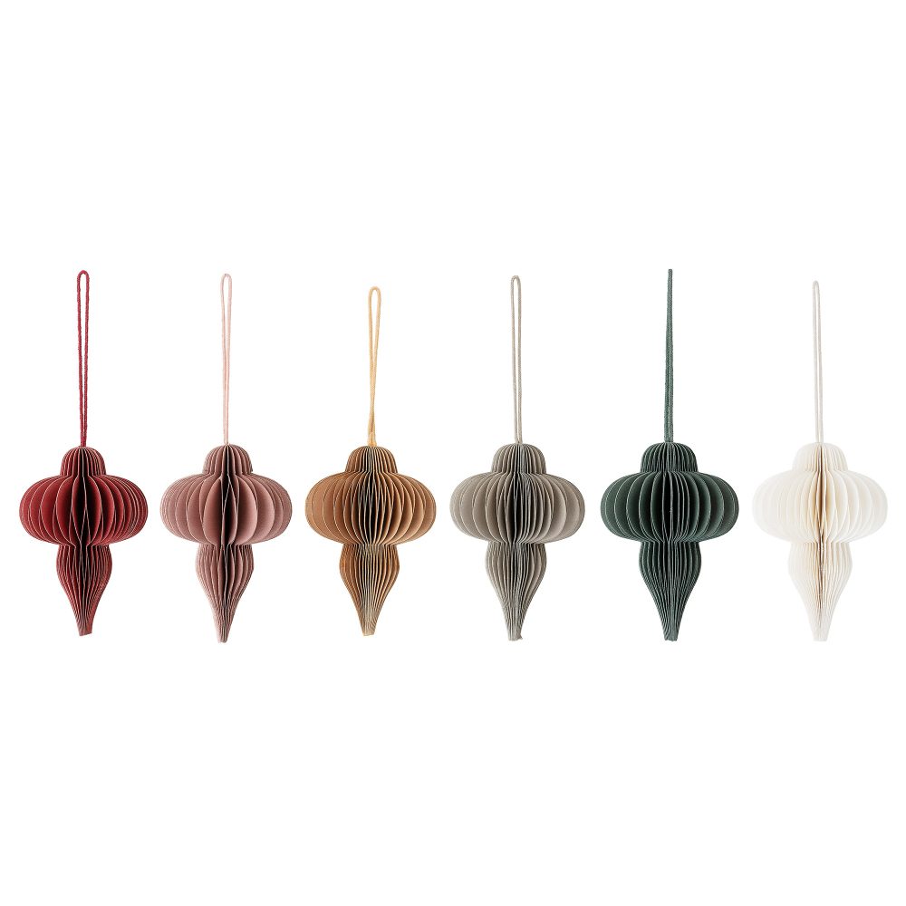 Milay julhänge 10 cm 6 delar, Multi