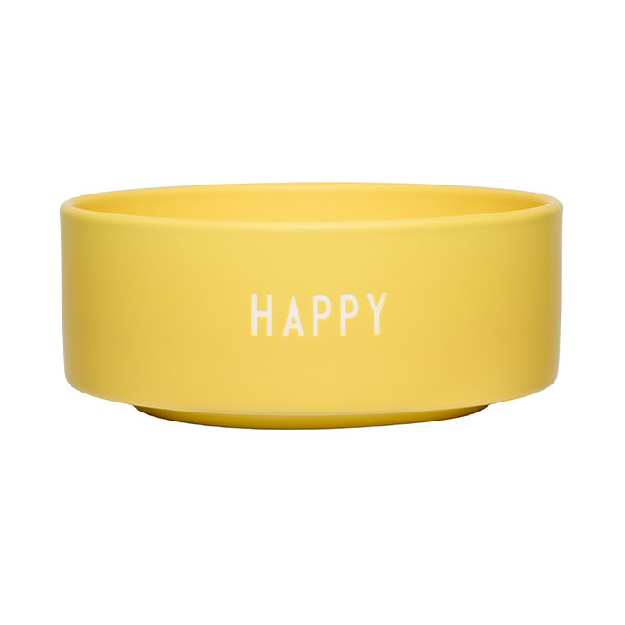 Design Letters godisskål Ø12 cm, Yellow