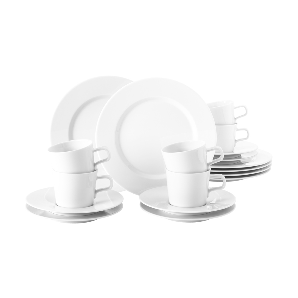 No Limits kaffeservis 18 delar, Vit