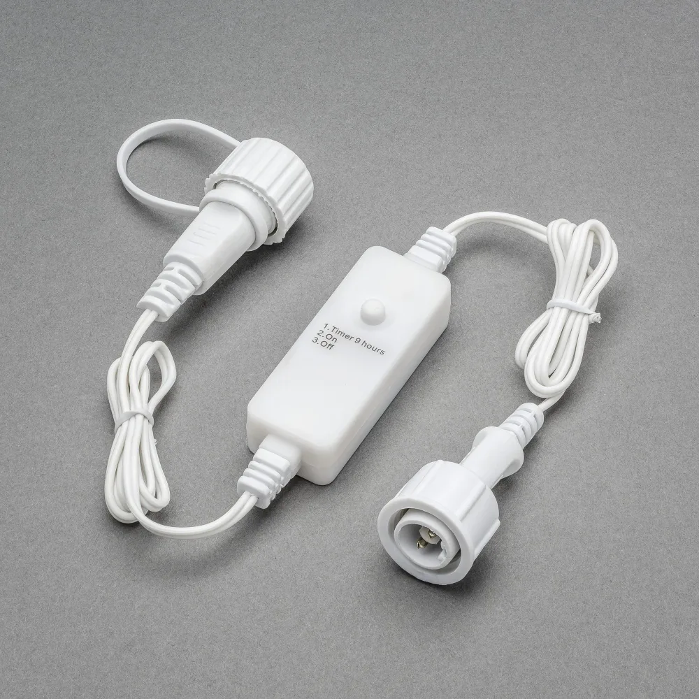 Konstsmide 3607-012 Timer utomhus, 9 h Vit softkabel