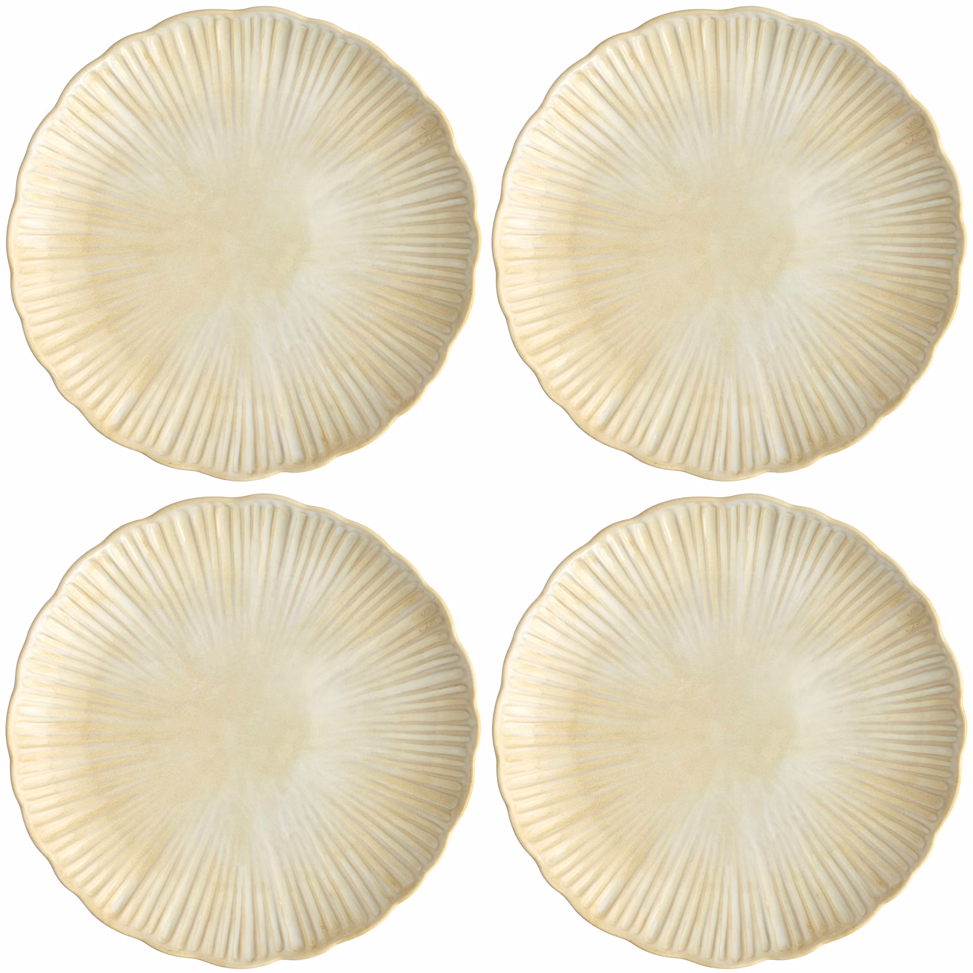 Daisy Tallrik 4-pack Cream, 22 cm